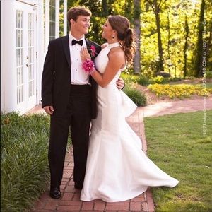 White mermaid prom dress